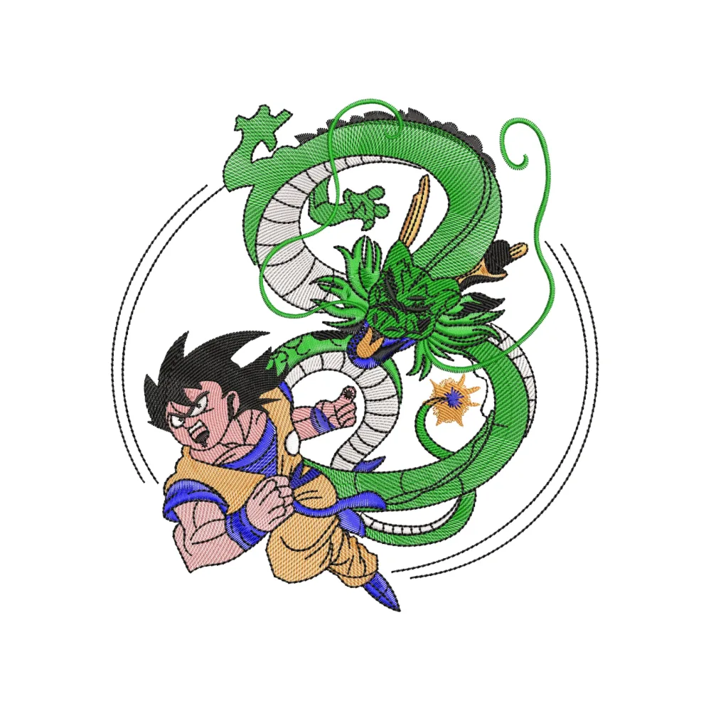 Dregon Fight Embroidery Design