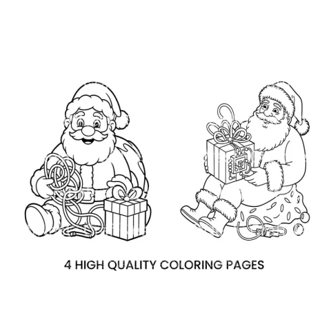 Santa Tech Troubles Coloring Books