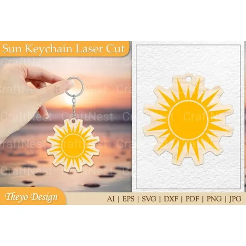 Sun Keychain SVG Bundle