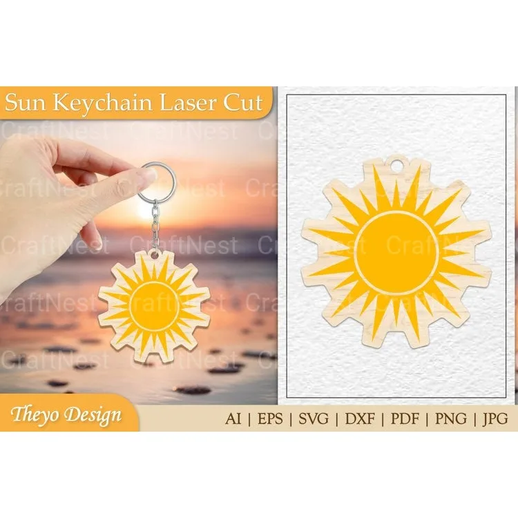 Sun Keychain SVG Bundle