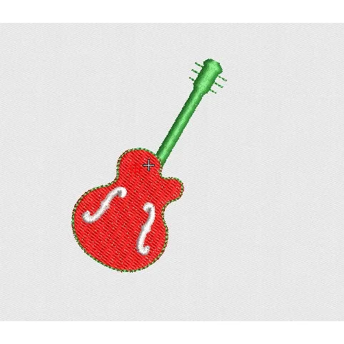 Guitar Embroidery Design