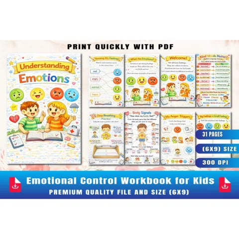 Emotional Control Workbook for Kids