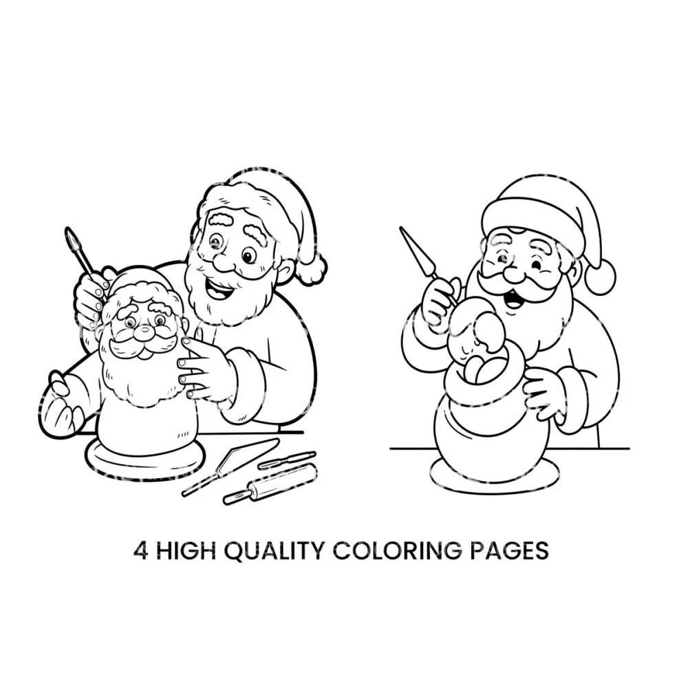 Santa Workshop Crafting Coloring Books
