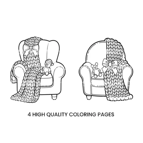 Cozy Armchair Winter Coloring Books