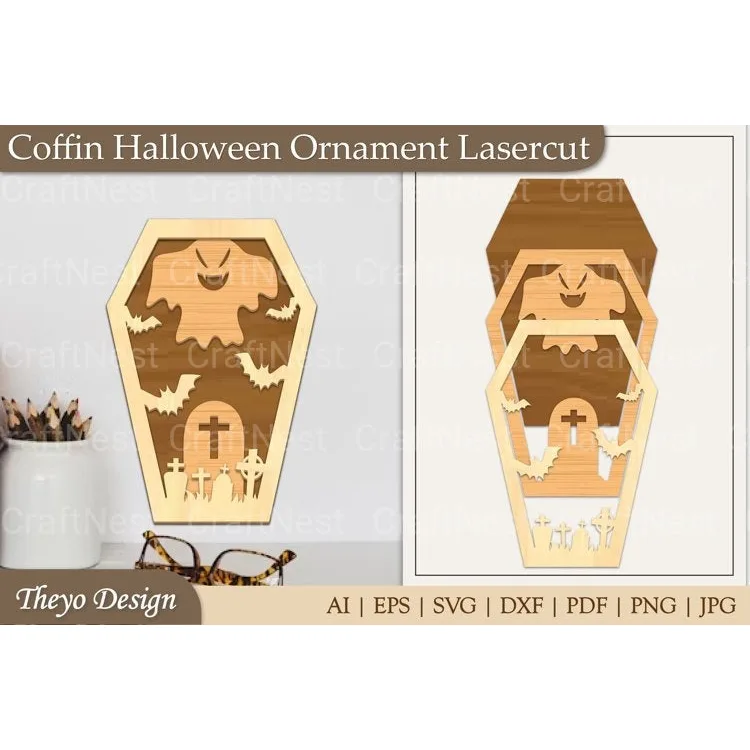 Coffin Ornament SVG Bundle