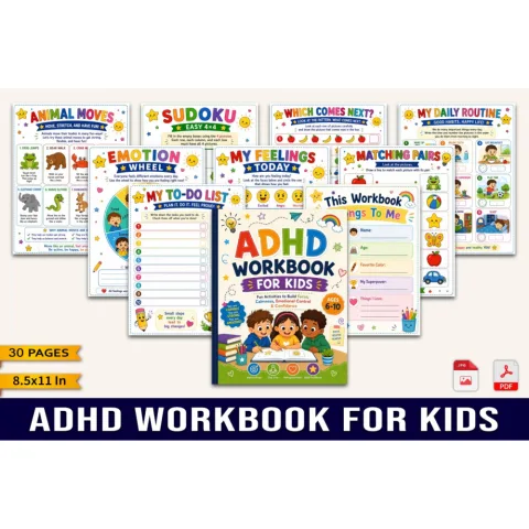 Adhd For Kids Workbook