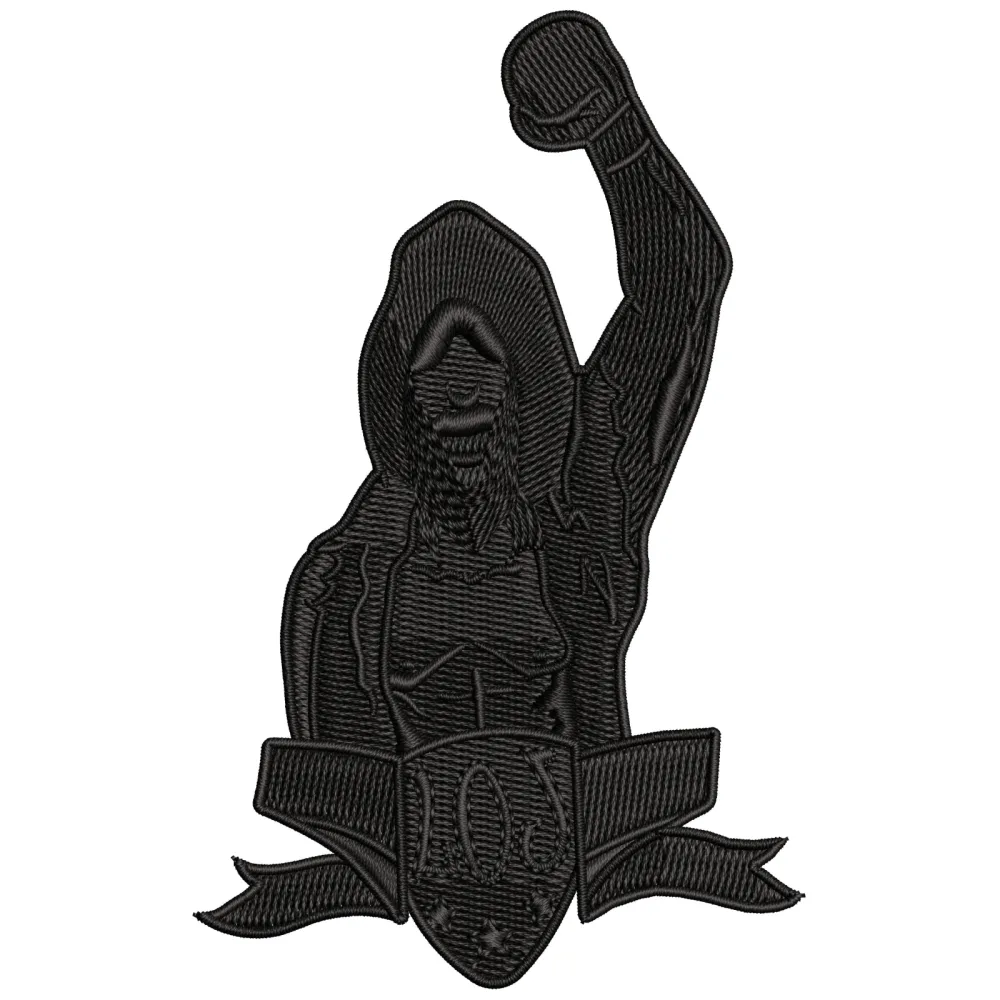Fighter Man Embroidery Design