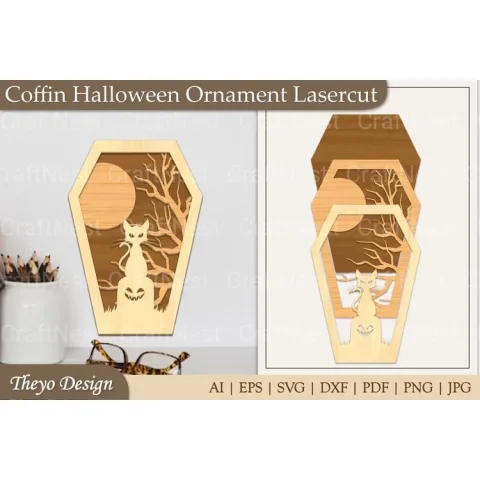 Coffin Ornament SVG Bundle