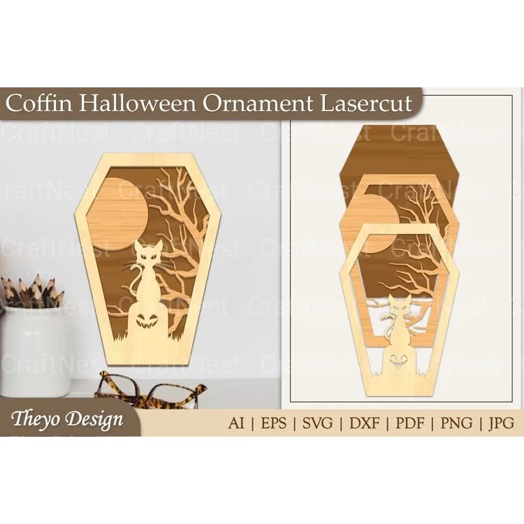 Coffin Ornament SVG Bundle