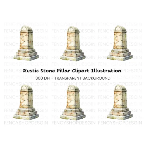 Ancient Stone Monument Clipart Bundle