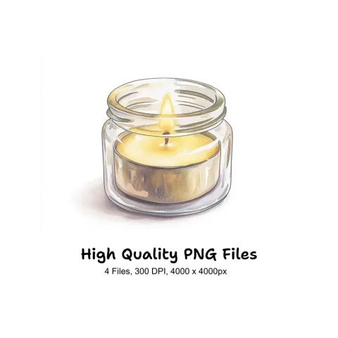 Candle Jar Clipart Bundle