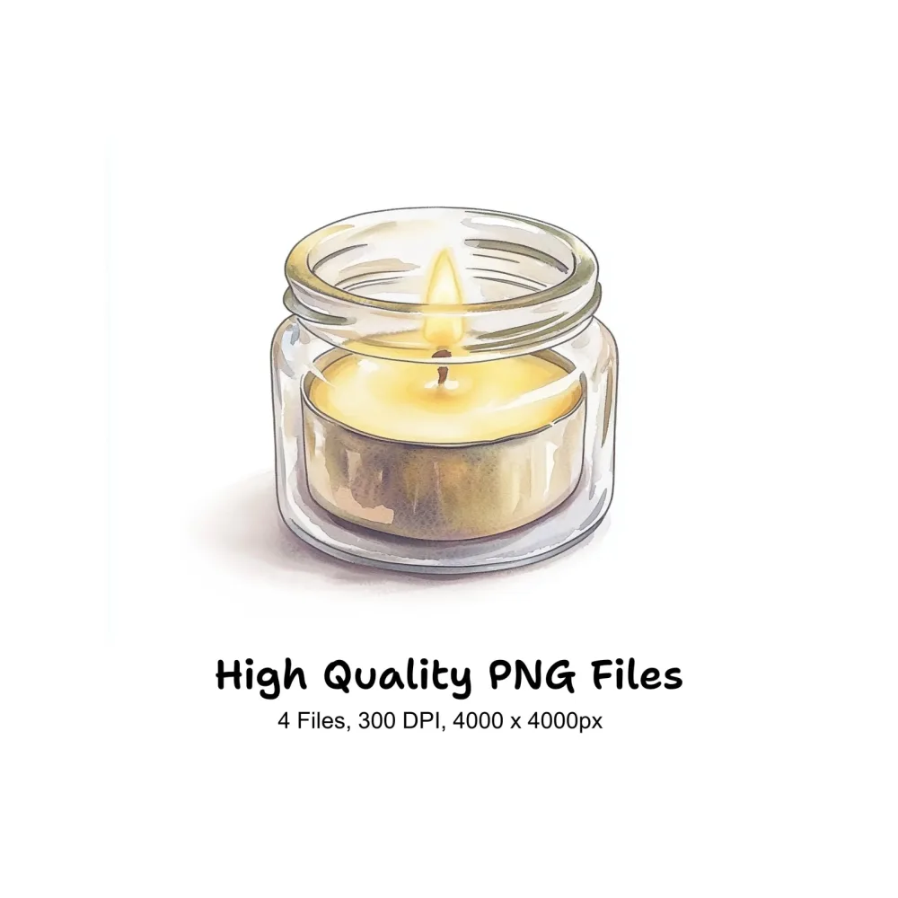 Candle Jar Clipart Bundle