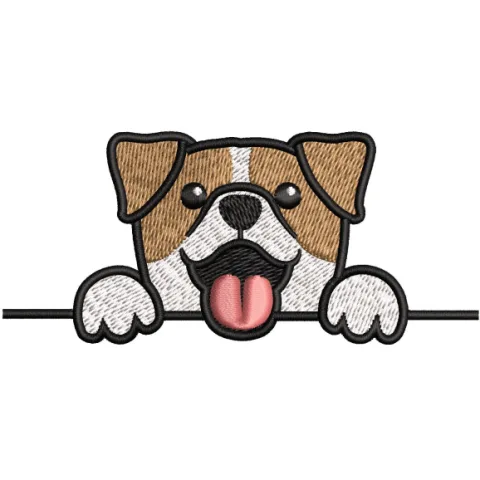Dog Face Embroidery Design