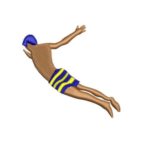 Swimmer Embroidery Design