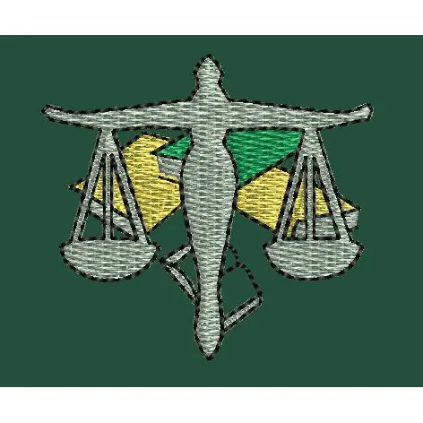 Justice Symbol Embroidery Design