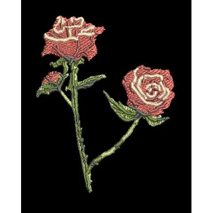 Red Rose Embroidery Design