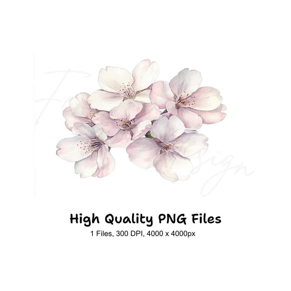 Cherry Blossom Bloom Clipart Bundle