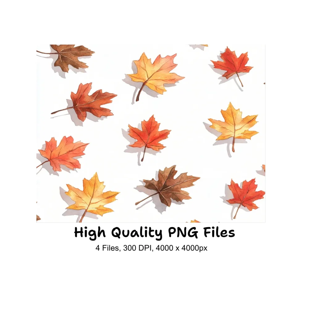 Scattered Autumn Leaves Clipart Bundle