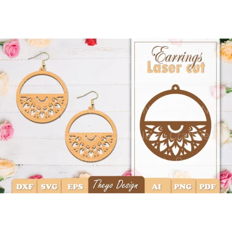 Earrings Mandala SVG Bundle