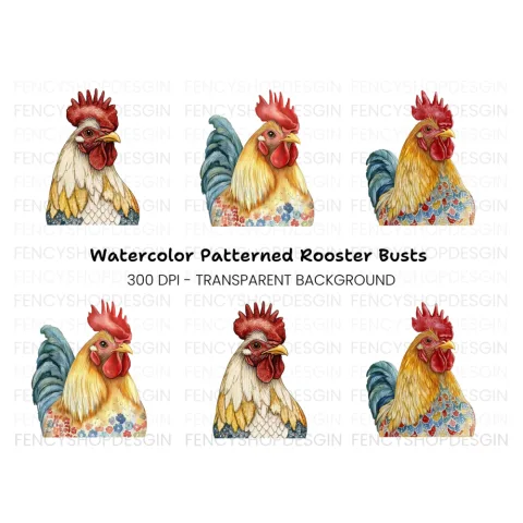 Rooster Clipart Bundle