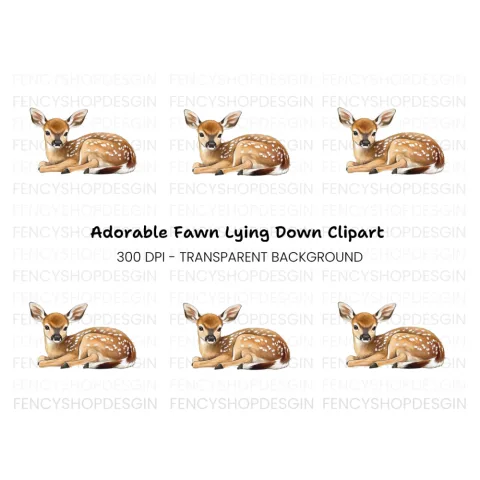 Adorable Fawn Clipart Bundle