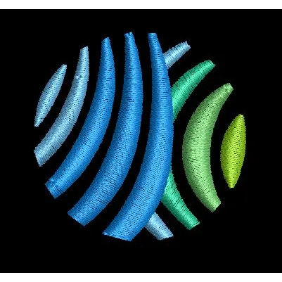 Segmented Gradient Orb Embroidery Design