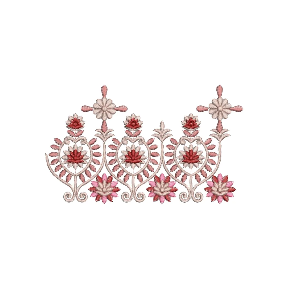 Rose Thread Lace Embroidery Design