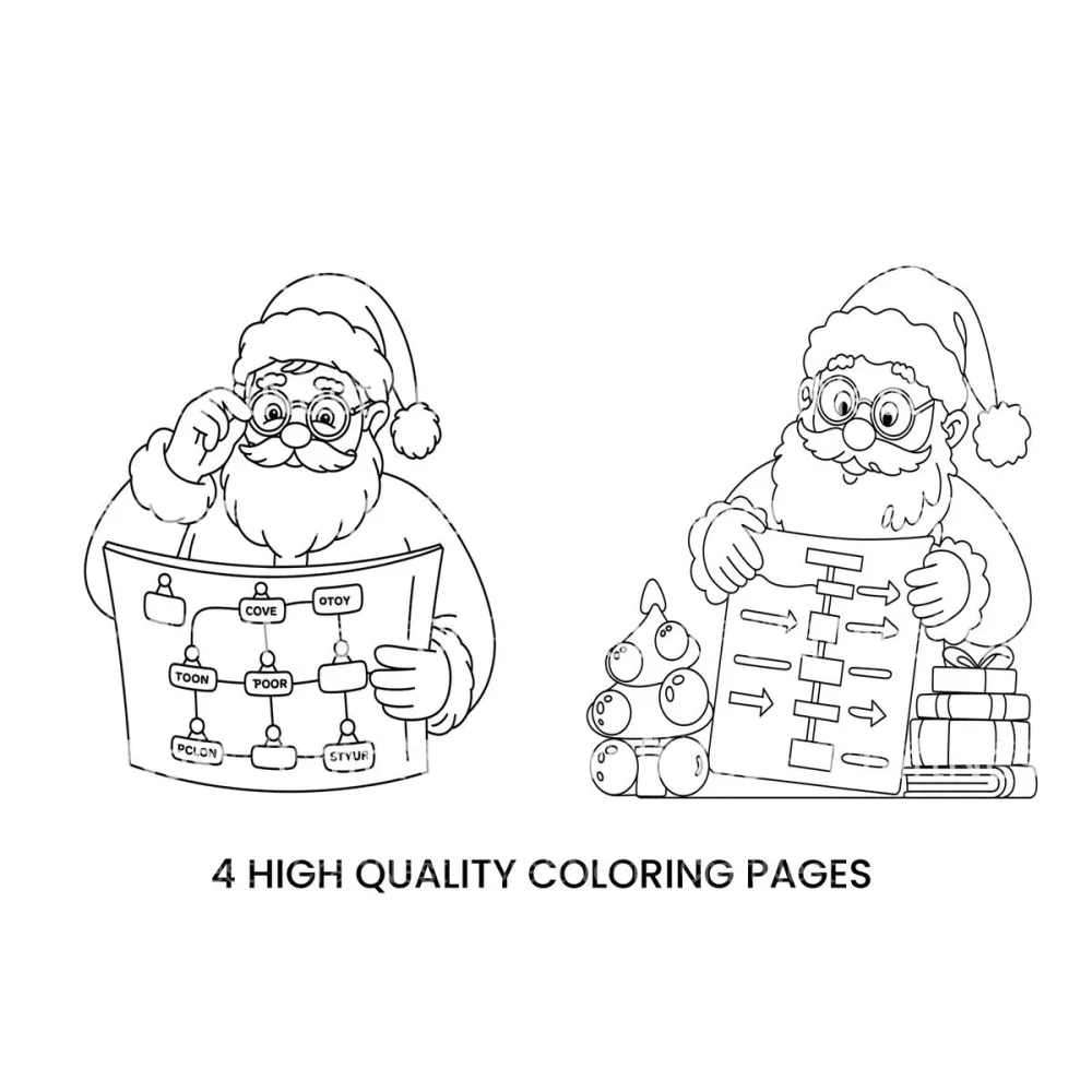 Santa Claus Maps Coloring Books