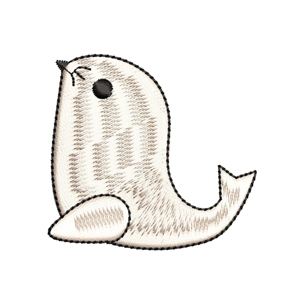 Baby Seal Embroidery Design
