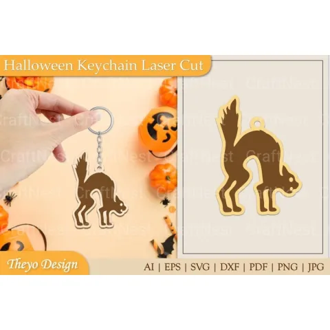 Halloween Keychain SVG Bundle