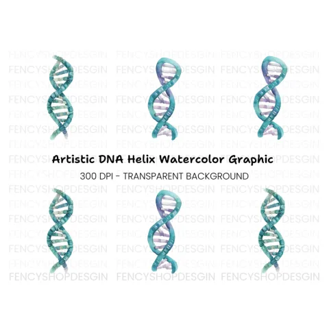 Abstract DNA Helix Clipart Bundle