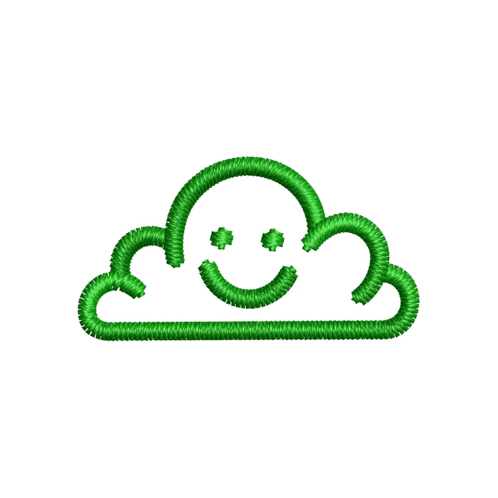 Happt Cloud Embroidery Design