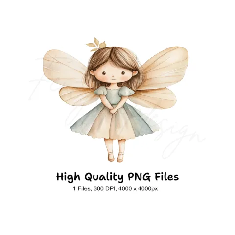 Cute Fairy Clipart Bundle