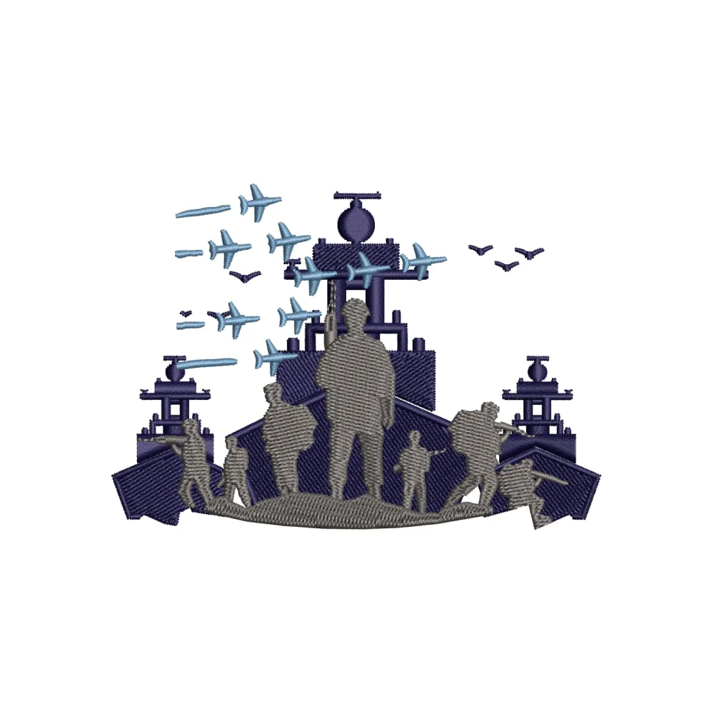 War of Earth Embroidery Design
