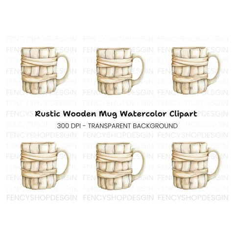 Rustic Wooden Clipart Bundle