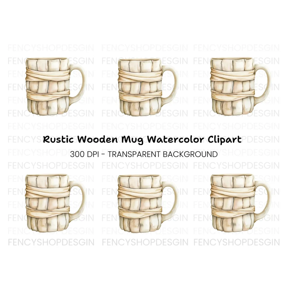 Rustic Wooden Clipart Bundle