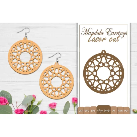Earrings Mandala SVG Bundle