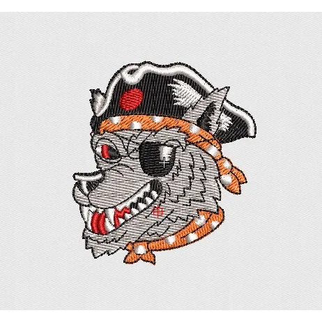 Wolf Embroidery Design