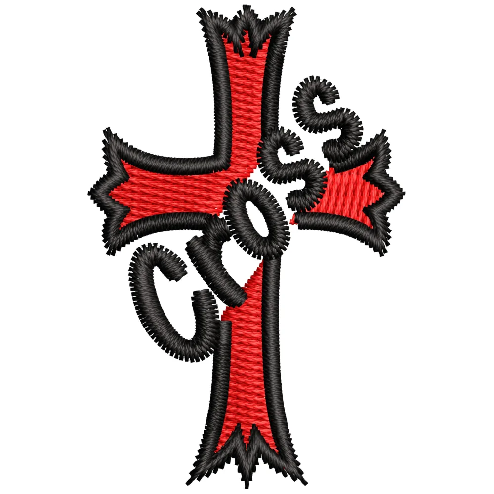 Cross Saleeb Embroidery Design