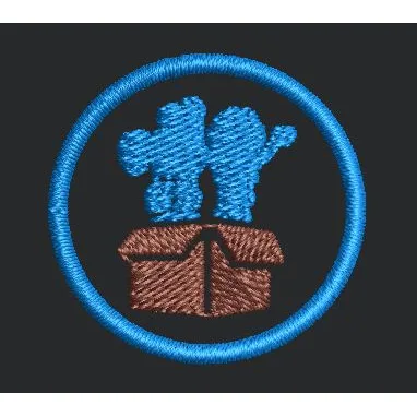 Cactus Crate Emblem Embroidery Design