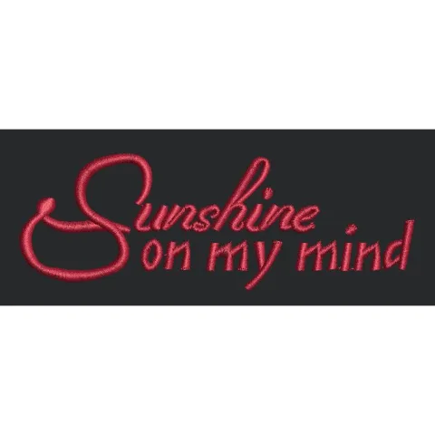 Sunshine on My Mind Embroidery Design