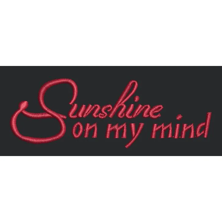 Sunshine on My Mind Embroidery Design