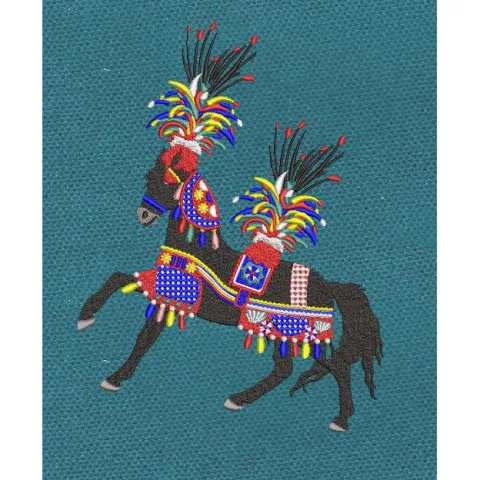 Festive Gala Steed Embroidery Design