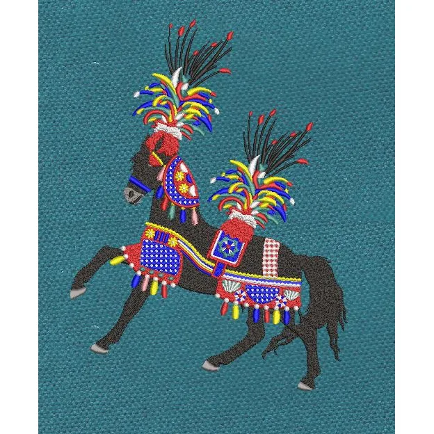 Festive Gala Steed Embroidery Design