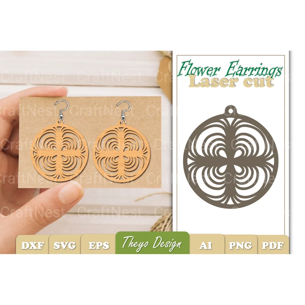Earrings Flower SVG Bundle