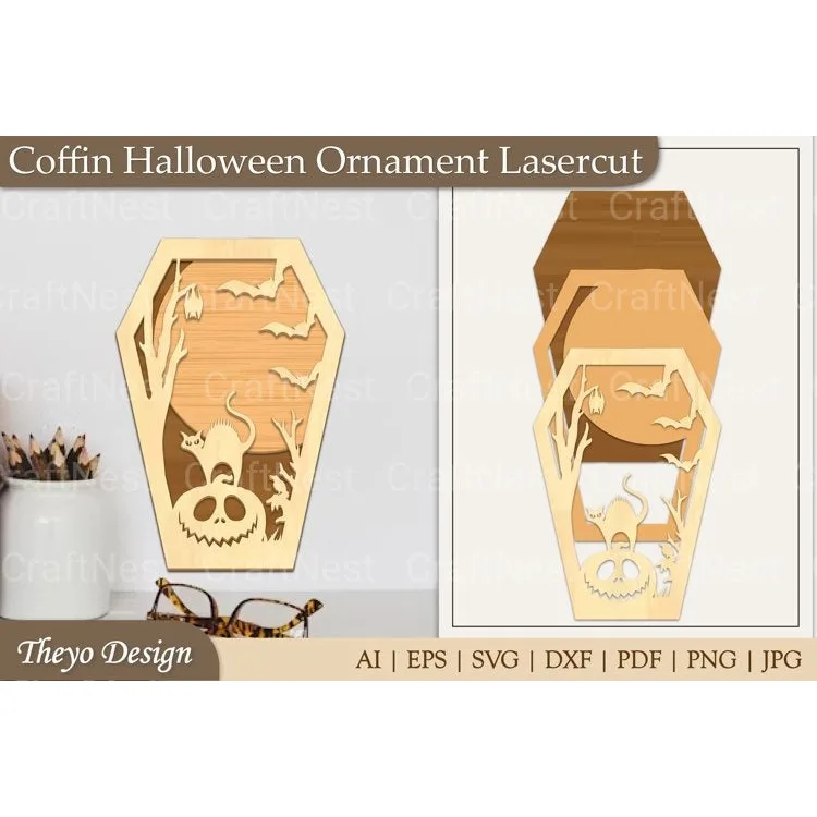 Coffin Ornament SVG Bundle