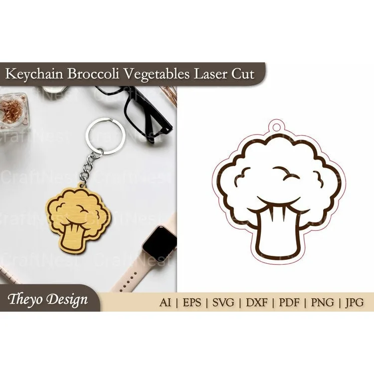 Keychain Vegetables SVG Bundle