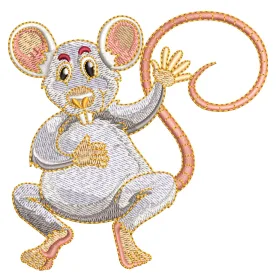 Rat Embroidery Design
