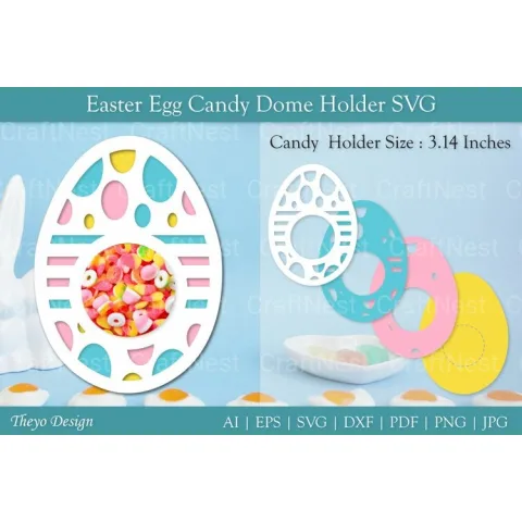Easter Candy Dome Holder SVG Bundle