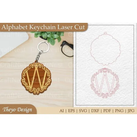 Alphabet Keychain SVG Bundle